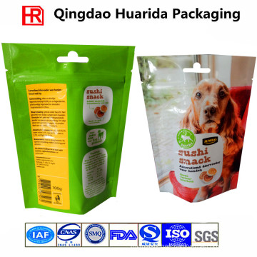 Custom Logo Stand up Plastic Packaging Bag for Pet Food